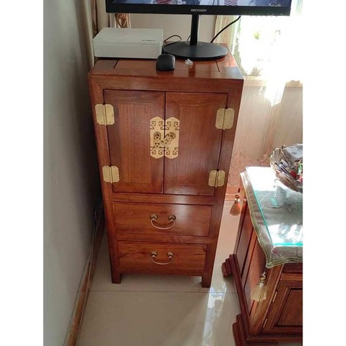 BTV4中式实木五斗柜卧室樟木转角柜现代客厅抽屉家具带门收纳整装