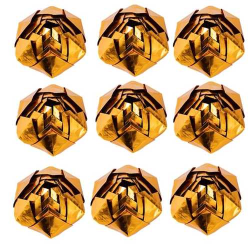 9朵20厘米纯手工金色九转莲花纸金莲花莲花金箔纸纸成品发货