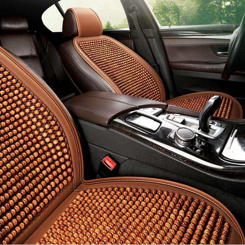 2024春夏新款汽车通用木珠坐垫靠背一体珠子凉垫通风透气座椅垫