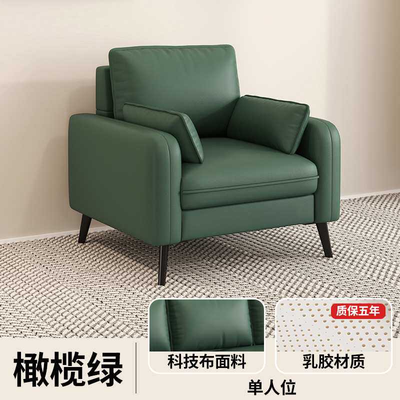 意式极简小户型客厅卧室出租房用经济型网红款双人免洗科技布沙发