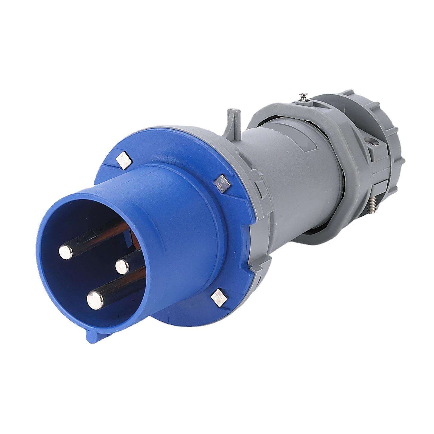 工业插头6301 3P63A 快速防水插头IP44插头63A三孔防尘防雨插头