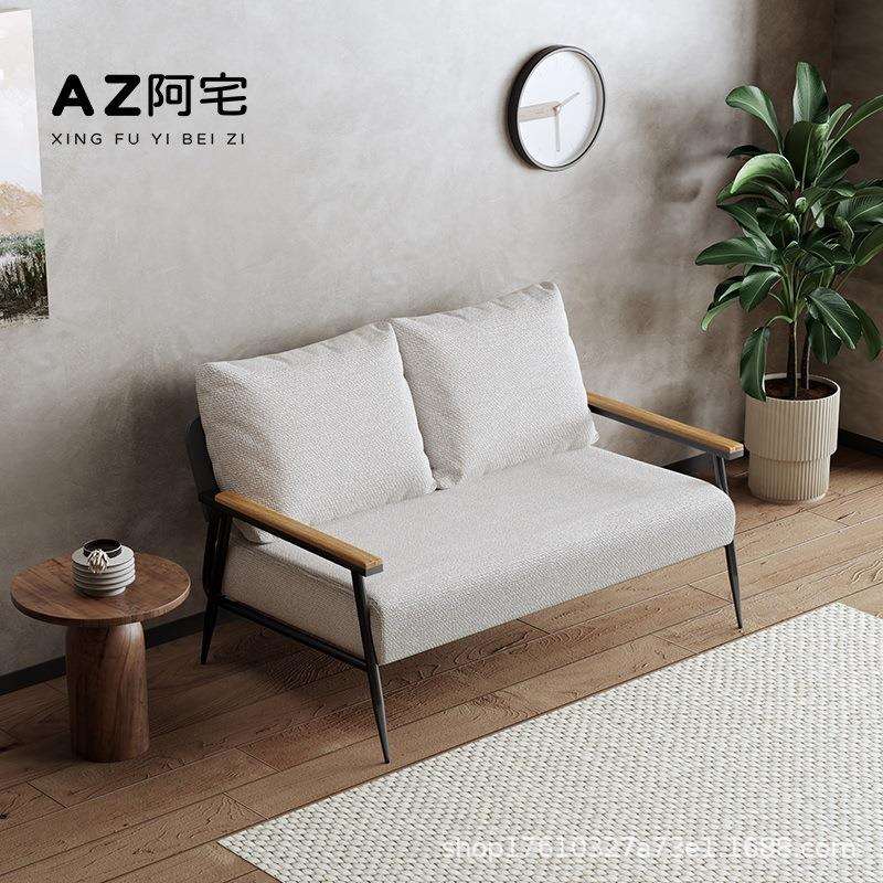 猫抓皮沙发小户型客厅简约双人三人北欧公寓简易出租房服装店网红