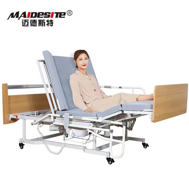 ICU病房家用全曲电动护理床定时翻身防侧滑电动便孔病床现货