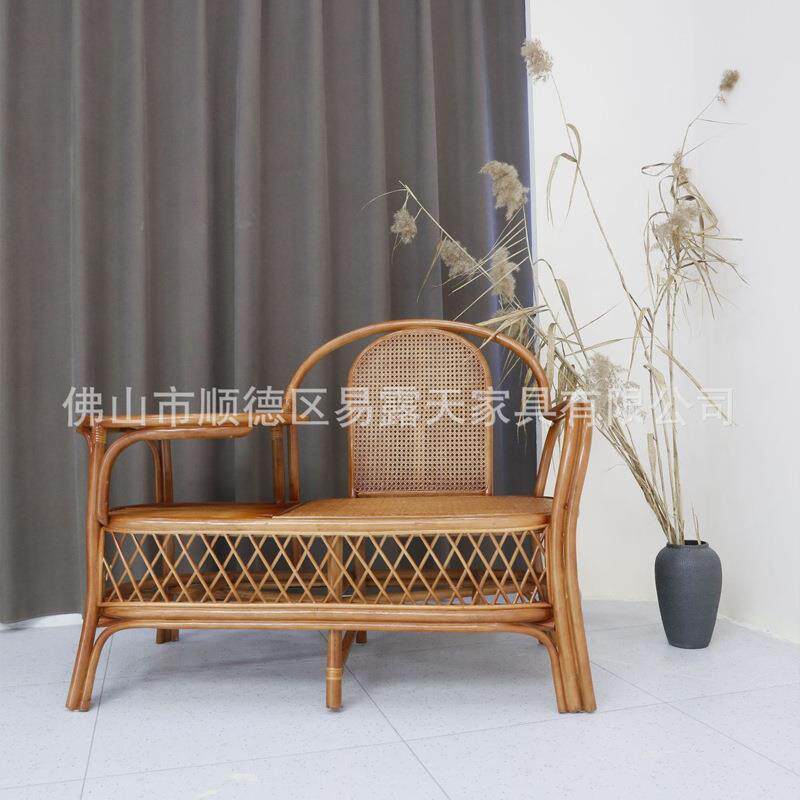家用客厅茶几藤制椅阳台休闲电话椅藤编桌椅老人午睡中式藤编椅