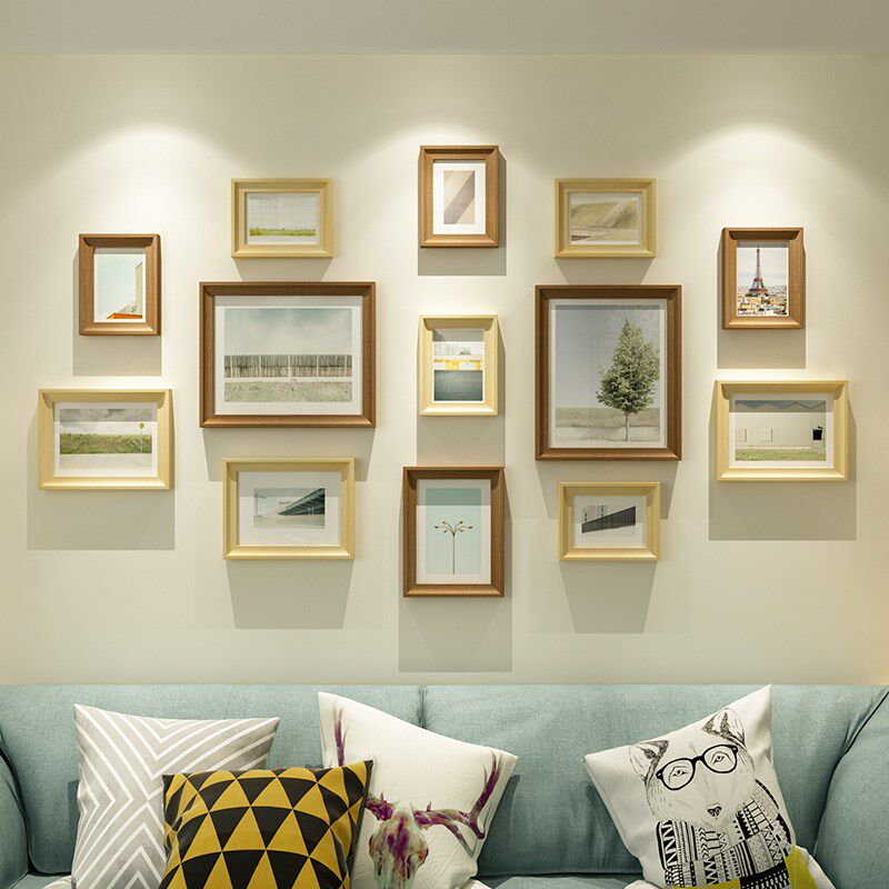 简约13框装饰相框组合现代照片墙挂墙洗照片卧室客厅背景墙免打孔
