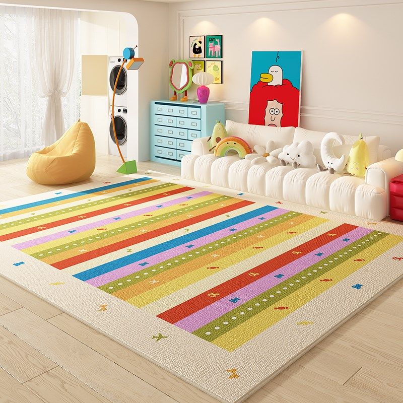 彩色多巴胺高级感客厅地毯防水防污圈绒卧室防滑新款艺术沙发茶几,居家布艺,地毯,淘宝优惠券,粉丝福利购,淘宝优惠卷