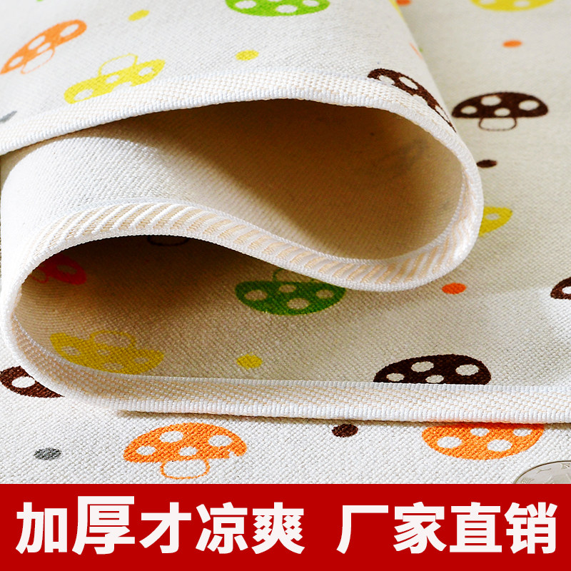 天津传统老帆布凉席加厚加密双人单人宿舍可折W叠老帆布床单