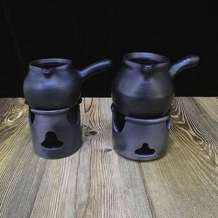 包邮云南黑陶茶具旅行套装大理y剑川柴烧烤茶罐茶炉餐饮具公道壶