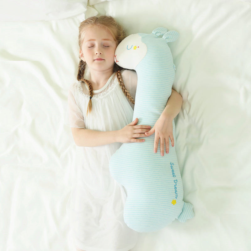 A类纯棉小羊睡觉抱枕玩偶儿童安抚玩具长条枕公仔宝宝女孩可拆洗