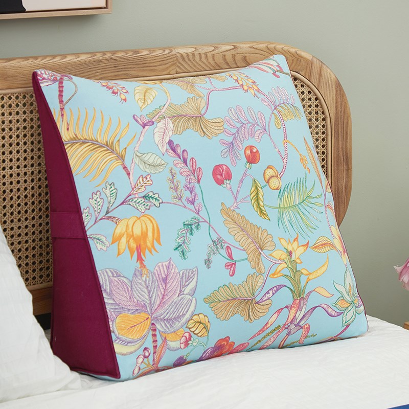 新款烂漫四季床头三角大靠垫护腰靠背垫飘窗卧室沙发单人靠枕