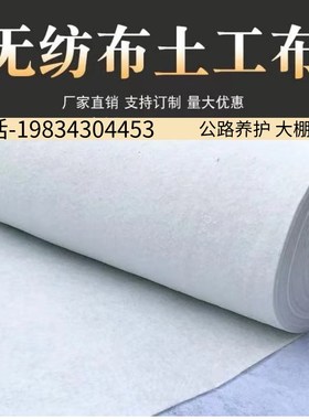 陕西土工布工程布短纤透水白色无纺布保湿水泥养护坡保温反滤层挡