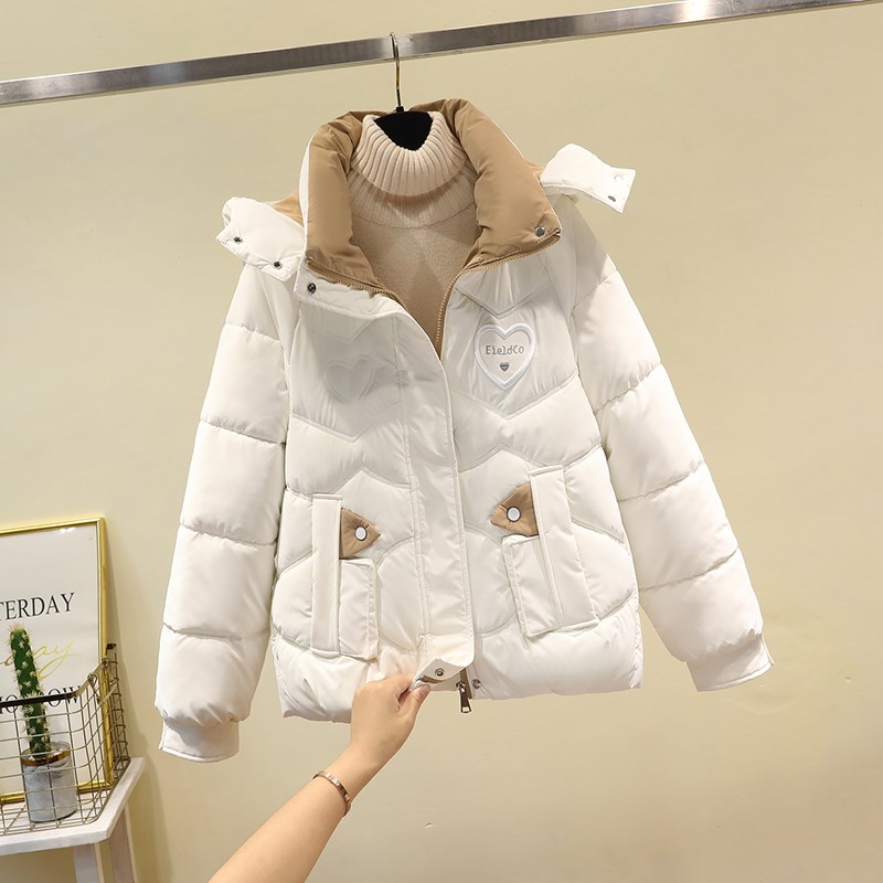 爆款连帽羽绒棉i服女冬季2025新款宽松时尚洋气保暖加厚短款棉袄