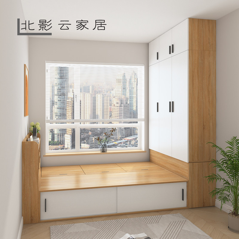 定制榻榻米床多功能收纳床衣v柜一体小户型次卧床柜自由组合榻榻