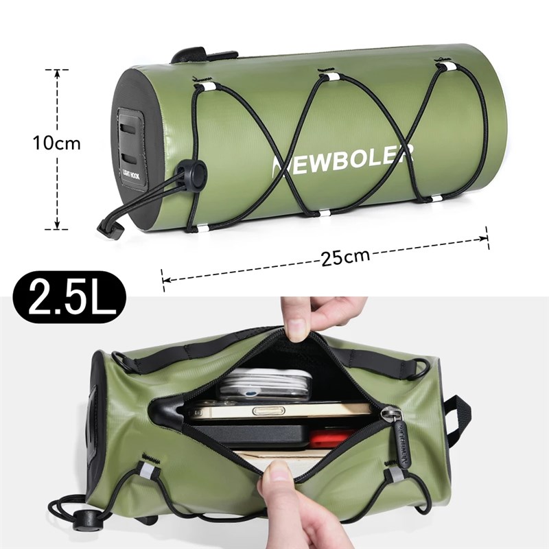 圆筒车把包公路自行车车头挂包骑行多功能背包折叠车前包bike bag