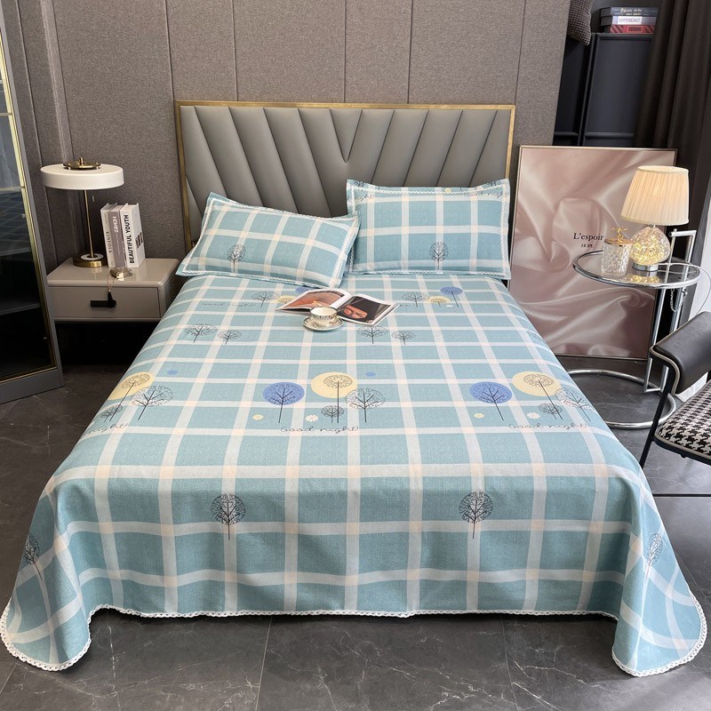 2纯棉老粗布凉席三件套可折叠花边机洗夏季裸睡亲肤席