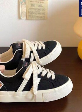 帆布MN.C-1鞋女2024款透学生新板鞋女厚底i小众鞋子ns百搭气校服