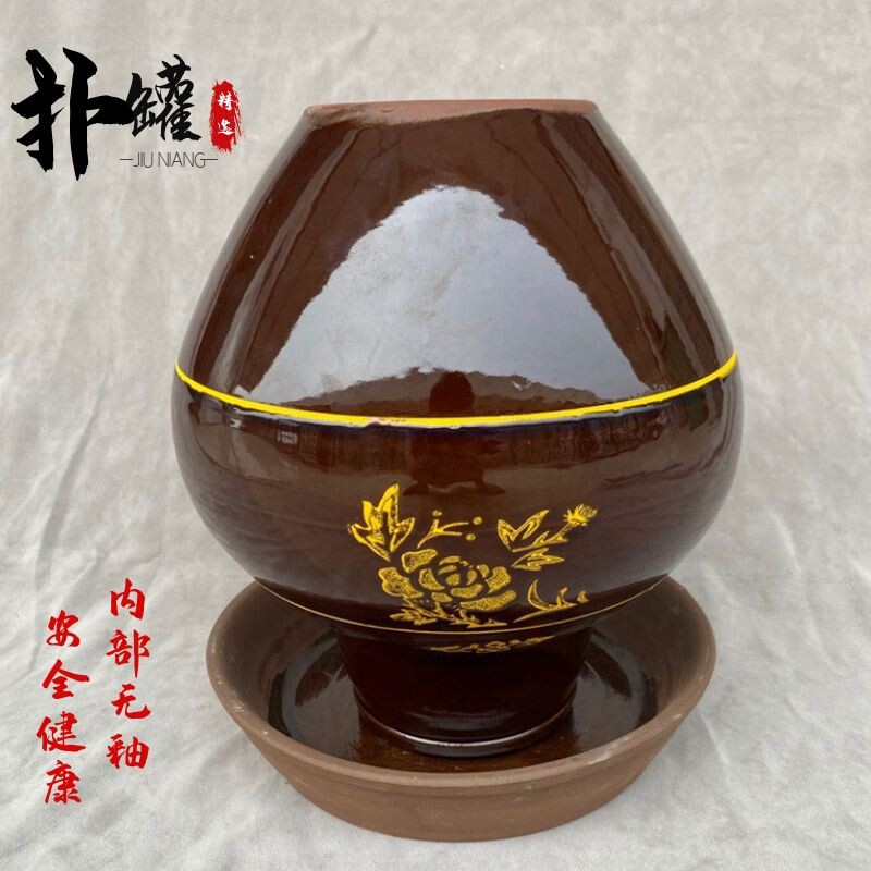 地道的泡菜坛子 酸菜腌菜坛子下水坛F子倒水坛大小老陶瓷坛子包邮