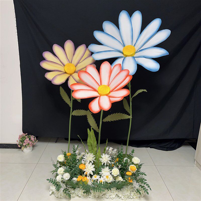 婚庆雏菊手工纸花k泡沫花橱窗装饰场景道具商场美陈布置婚礼路引