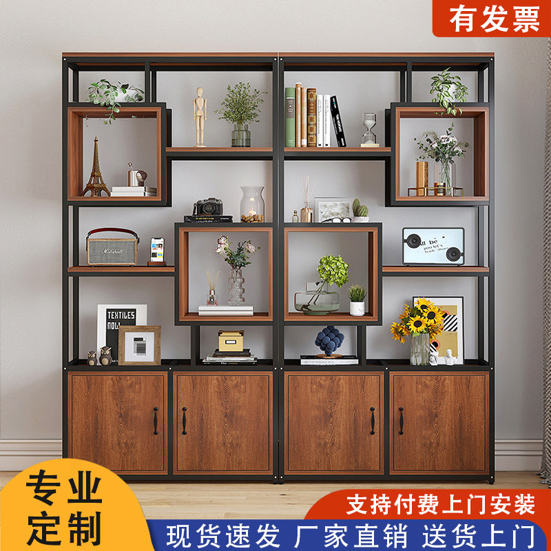 办公室屏风隔断柜置物架公司花架展E示柜简约客厅隔断墙落地书架