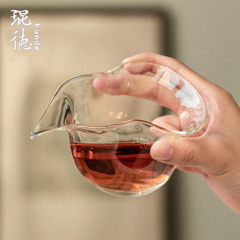 公道杯加厚高硼硅玻璃茶具大容量泡E茶杯分茶壶茶道公杯泡茶分茶