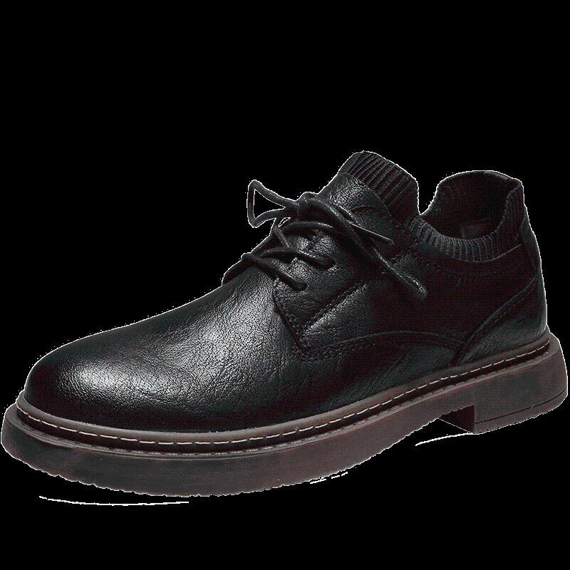 马丁靴男潮低帮鞋子靴子英伦风男鞋秋冬季男款马丁鞋男士休闲皮鞋