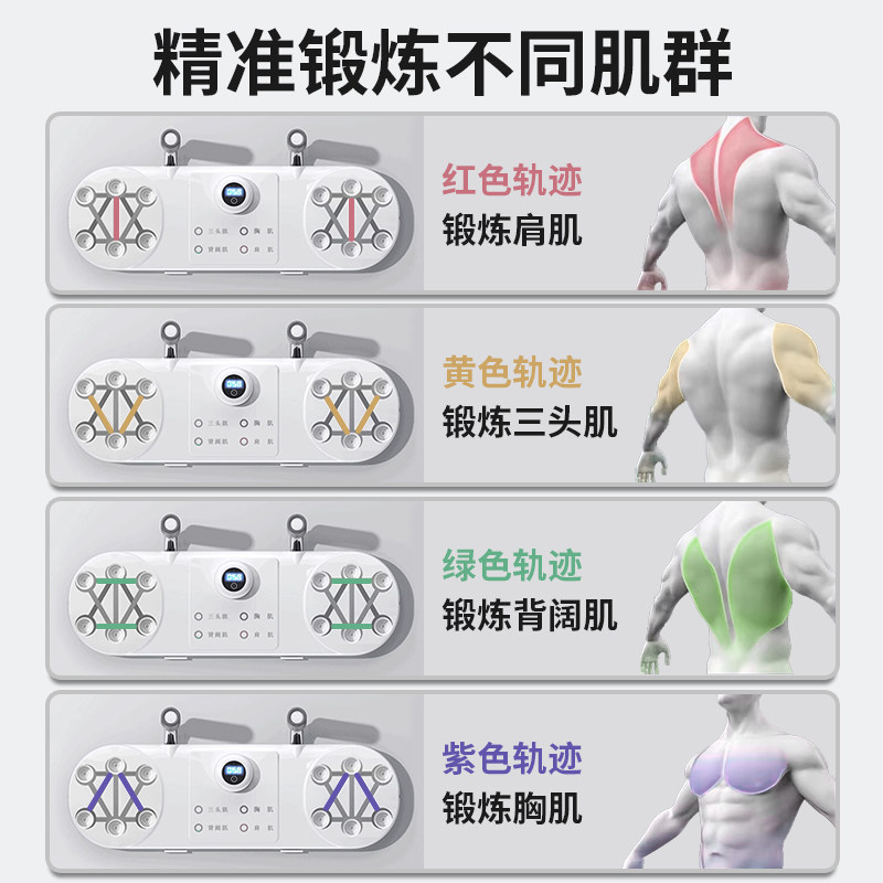 伏地挺身训练板多功能平板支撑拉力绳训练健身器材家用腹肌锻炼运