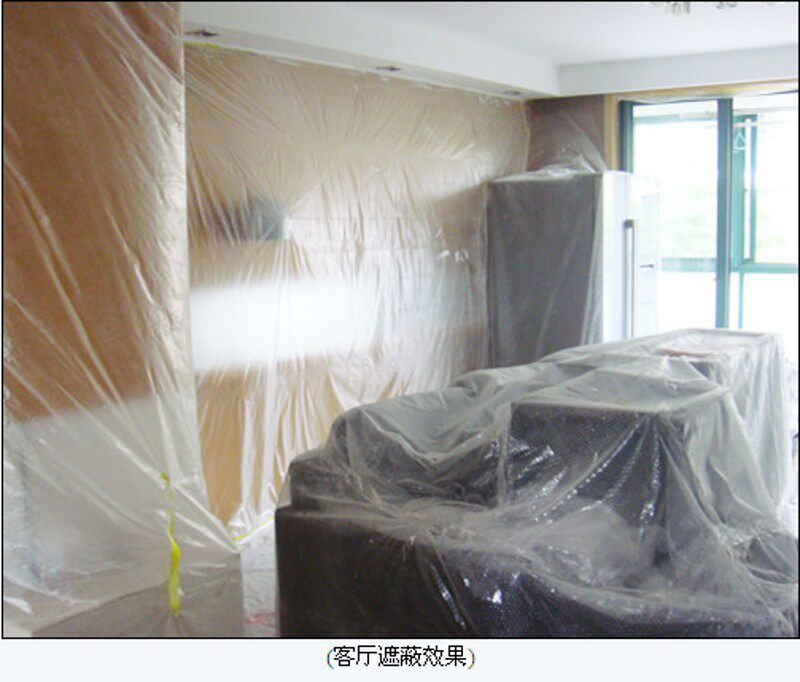 装修喷漆保护膜地膜塑料薄膜塑料布遮蔽膜2.2米宽200米长一卷