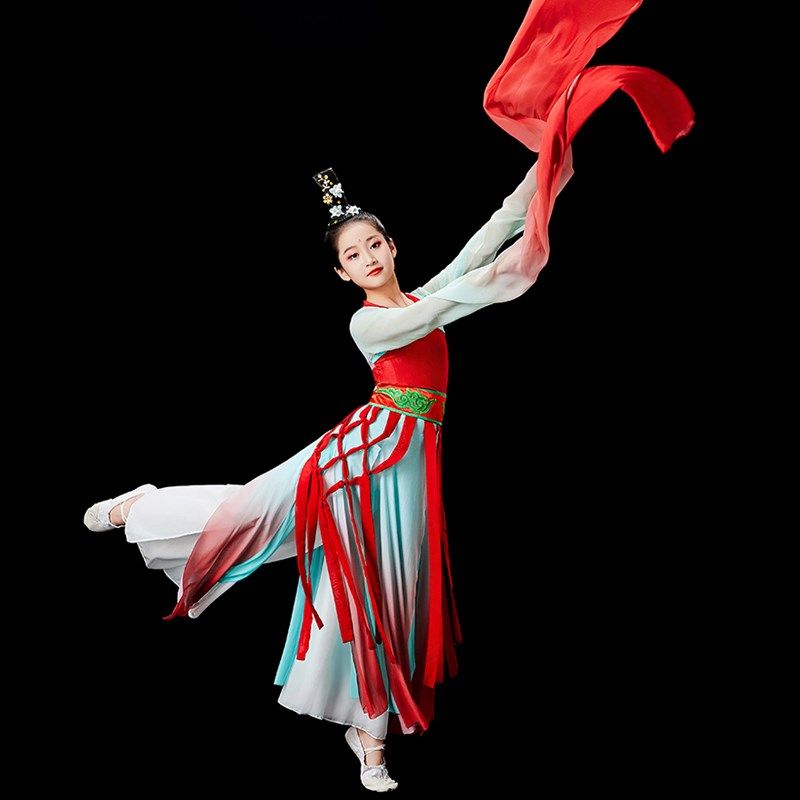新款女成人水袖舞蹈服惊鸿舞楚鼓声D声相和歌古典超仙舞台服装演