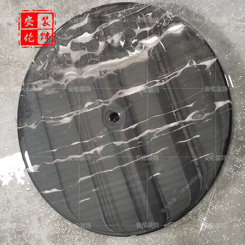 银白龙大理c石工艺礼品摆饰 圆形长方形几何圆柱定做桌面大理石摆