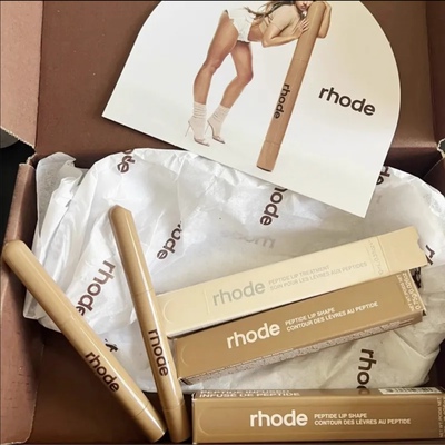 美国rhode海莉唇线笔peptide lip shape多肽丝滑双头hailey唇膏笔