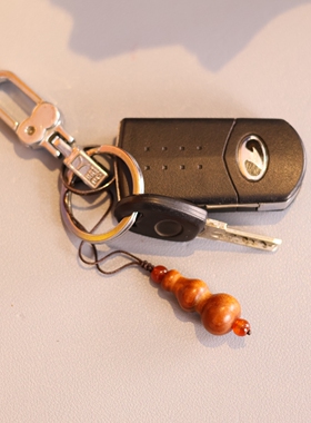 天然桃木葫芦纳福复古钥匙扣