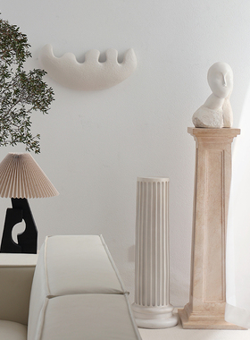 法式中古风客厅欧式罗马柱子装饰品艺术雕塑台博主W玄关落地摆件