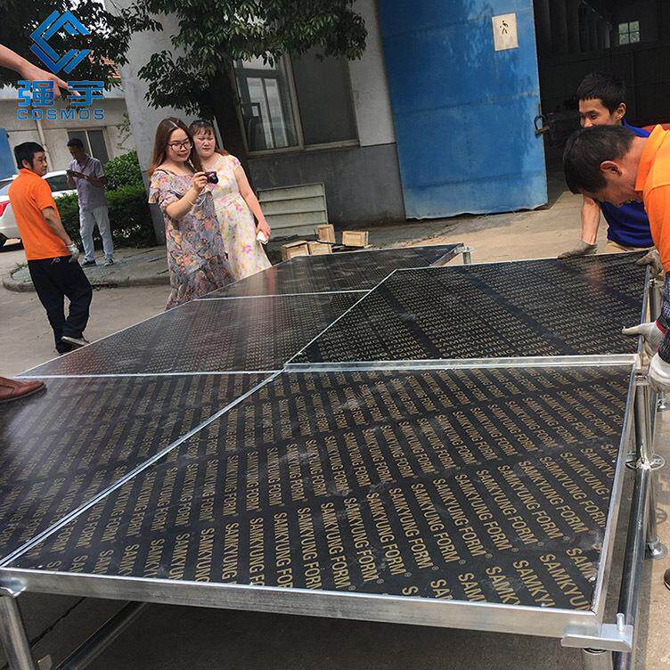 舞台架子移动拼装活动架子婚庆铝合金T台学校酒店折叠雷亚钢铁架