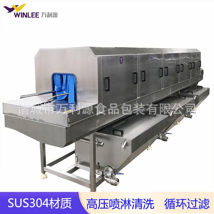 万利源压喷淋全自动洗筐机肉料托盘清洗机水果残污筐清洗设备