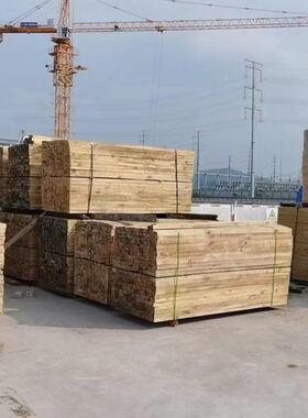 5X1010X10方木4米建筑木方厂家按需开料带皮率少四面见线率高