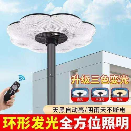 2025新款太阳能户外灯家用庭院别墅花园人体感应景观照明飞碟灯