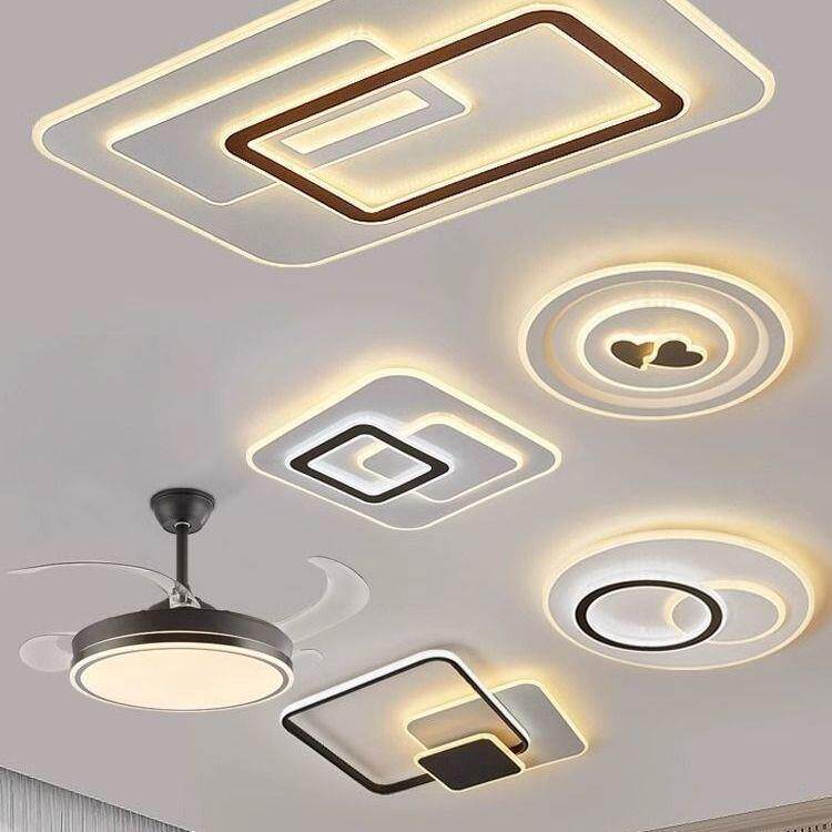 大气客厅主灯小户型卧室灯现代简约北欧led吸顶灯全屋套声控外壳