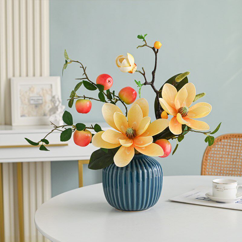 酒店大圆桌转盘中间摆件餐桌花摆花圆形装饰微景观圆桌中心摆台,家居饰品,餐桌花艺,淘宝优惠券,粉丝福利购,淘宝优惠卷