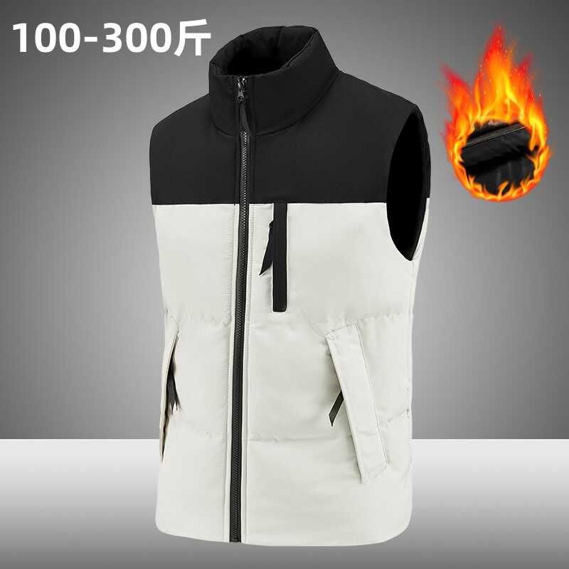 特大码石墨稀男装马甲冬季胖子加肥加大号宽松保暖厚棉服背心外套