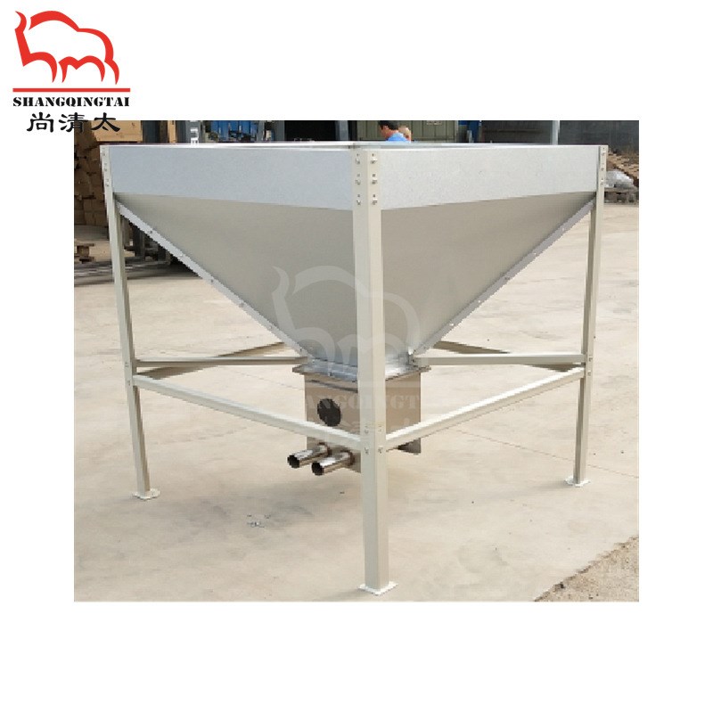 小型养殖场饲喂料仓 猪场自动料线料斗 集中供料设备 养殖用品
