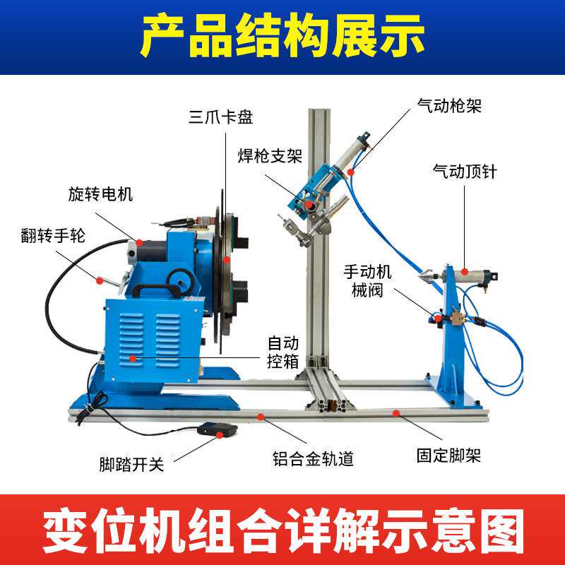 100公斤变位机自动法兰环缝焊接设备 大通孔器电动旋转工作台