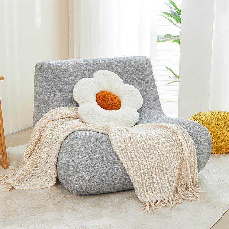 新仿麻雪尼尔沙发套毛毛虫懒人沙发罩加厚防猫抓连体单人沙发盖巾