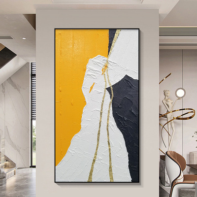 砂岩厚油肌理画现代简约