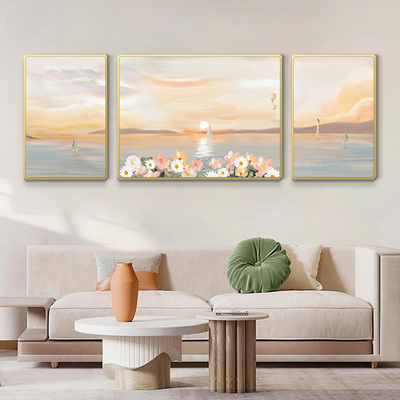 简约客厅花卉植物挂画日