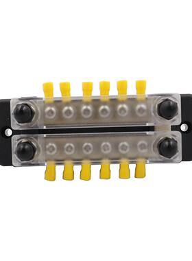 双排红黑色6路汇流排配端子 150A大电流汇线排 游艇汇流排接线柱