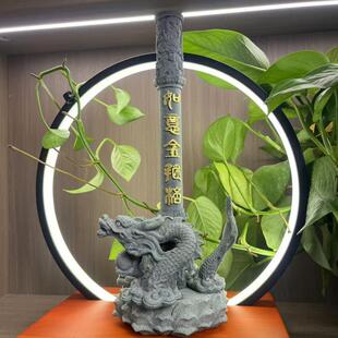 鱼缸爆款定海神针盘龙柱摆件如意金箍棒黑神话悟空沉水摆件水族景