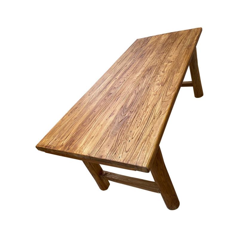 老榆木桌子实木板复古茶桌茶台长条餐桌家用原木桌面吧台长桌书桌