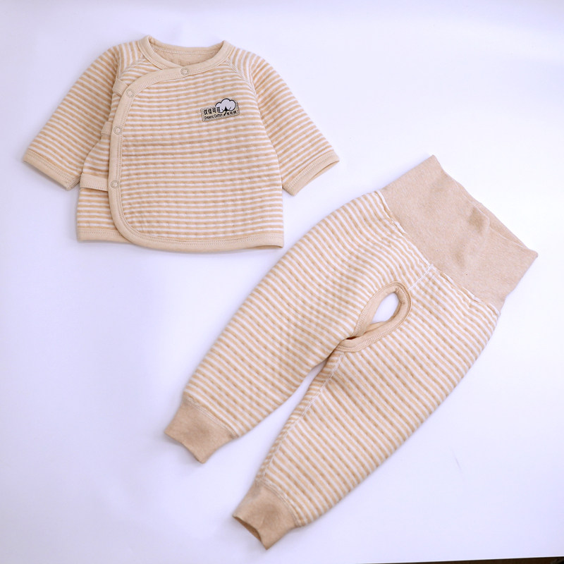 天然彩棉宝宝秋冬发热衣裤婴儿空气层夹棉衣服纯棉内衣套组婴幼儿,童装/婴儿装/亲子装,内衣套装,淘宝优惠券,粉丝福利购,淘宝优惠卷