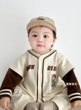 男婴儿衣服宝宝春装连体超萌洋气哈衣外出一岁0春秋款3个月6春季5