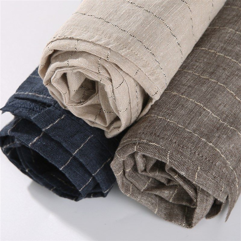 亚麻短裤男日系复古大码五分裤休闲潮流时尚麻棉条纹沙滩裤夏季薄,男装,休闲裤,淘宝优惠券,粉丝福利购,淘宝优惠卷